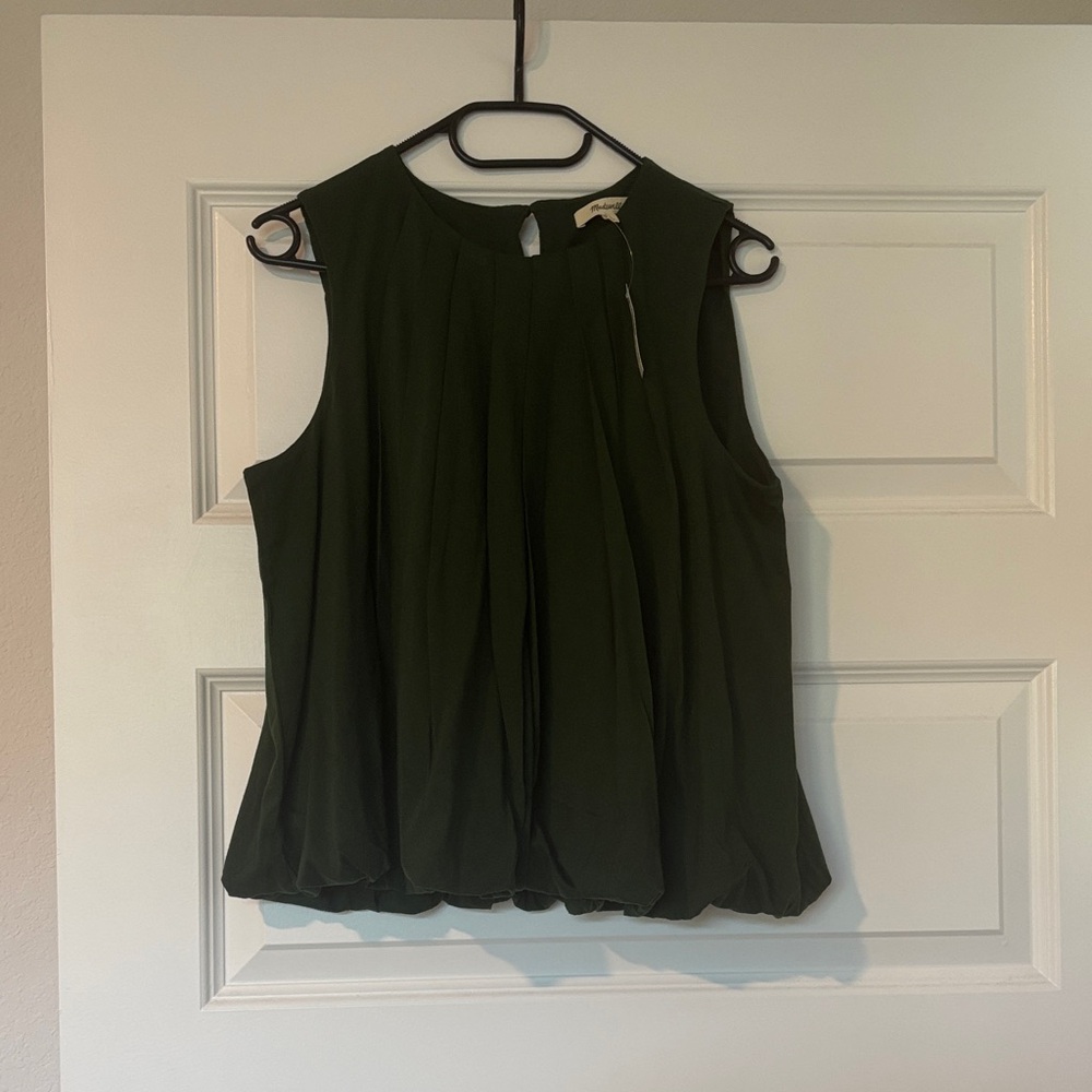 Madewell Elegant Green Sleeveless Top
